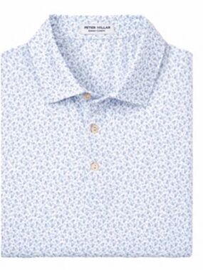 Peter Millar "Birdie Time" Performance Polo! Blue/White - XL - NWT & Sealed